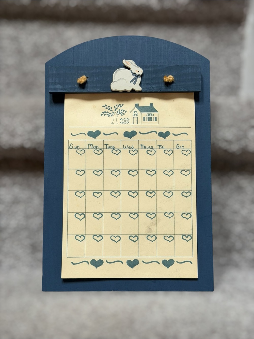 Vintage OOAK Handmade Cottagecore Perpetualâ Calendar Hanging Farmhouse Decor